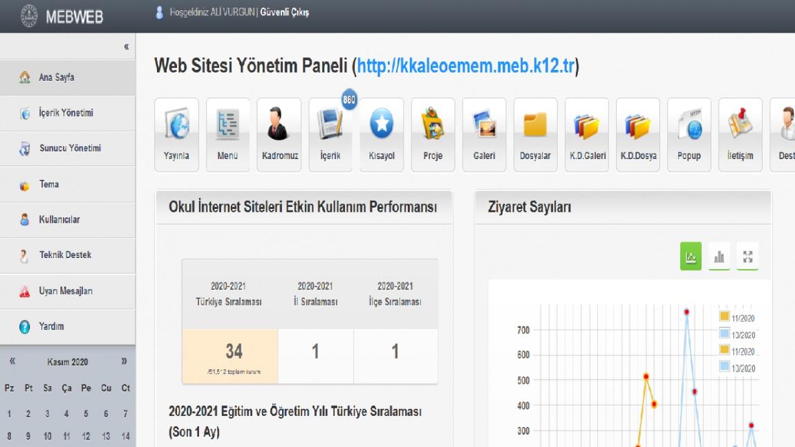 WEB SİTESİ ETKİN KULLANIMI TÜRKİYE DERECEMİZ